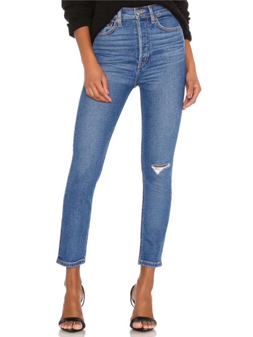 RE/DONE 90s ultra high rise ankle crop jeans size 31